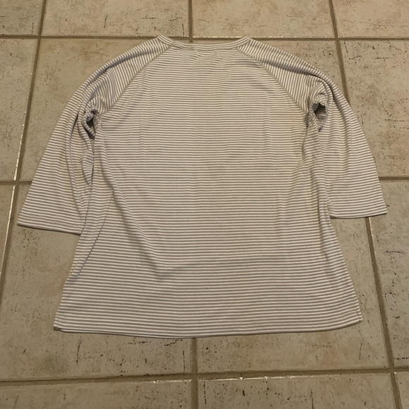 Express Tricot Vintage 90s Striped 3/4 Sleeve Top - Size Medium - Picture 4 of 5